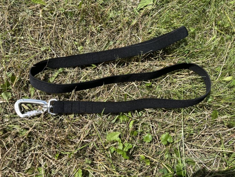 Vodítko s amortizérem na scootering Waradog Bungeeflex černá - Šířka vodítka: 1,5 cm