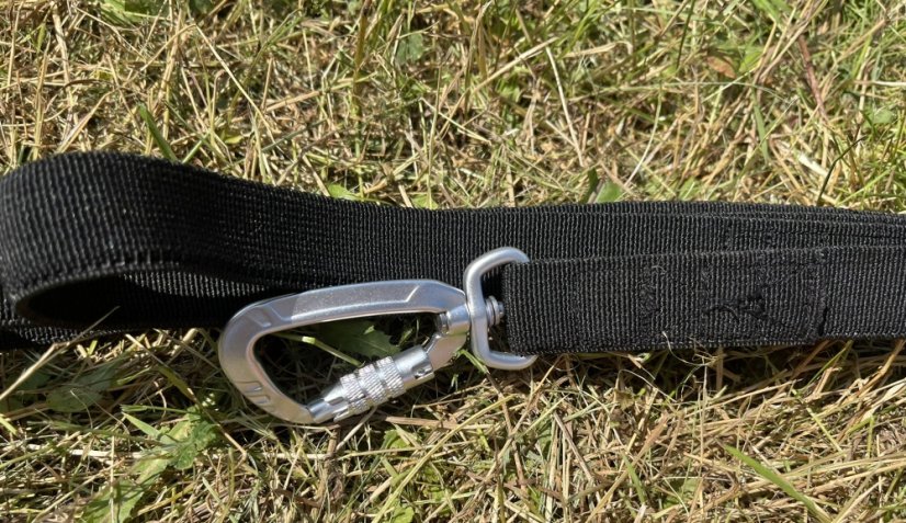 Vodítko s amortizérem na scootering Waradog Bungeeflex černá - Šířka vodítka: 1,5 cm