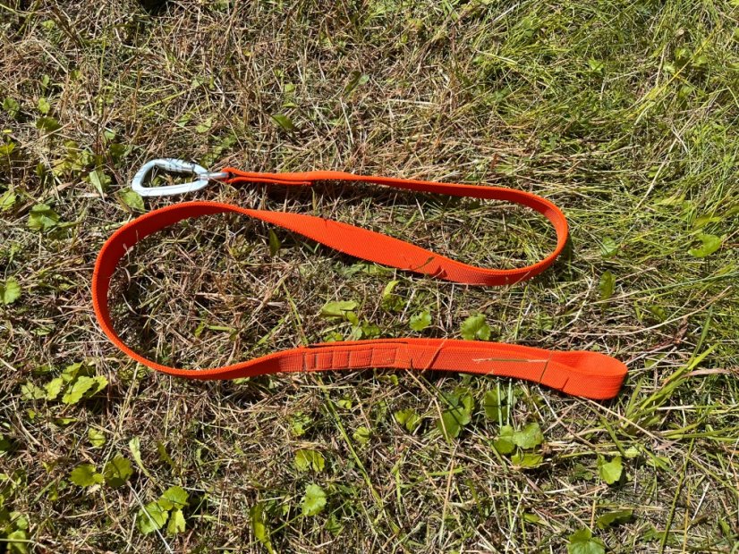 Vodítko s amortizérem na canicross Waradog Bungeeflex oranžová - Šířka vodítka: 2,5 cm