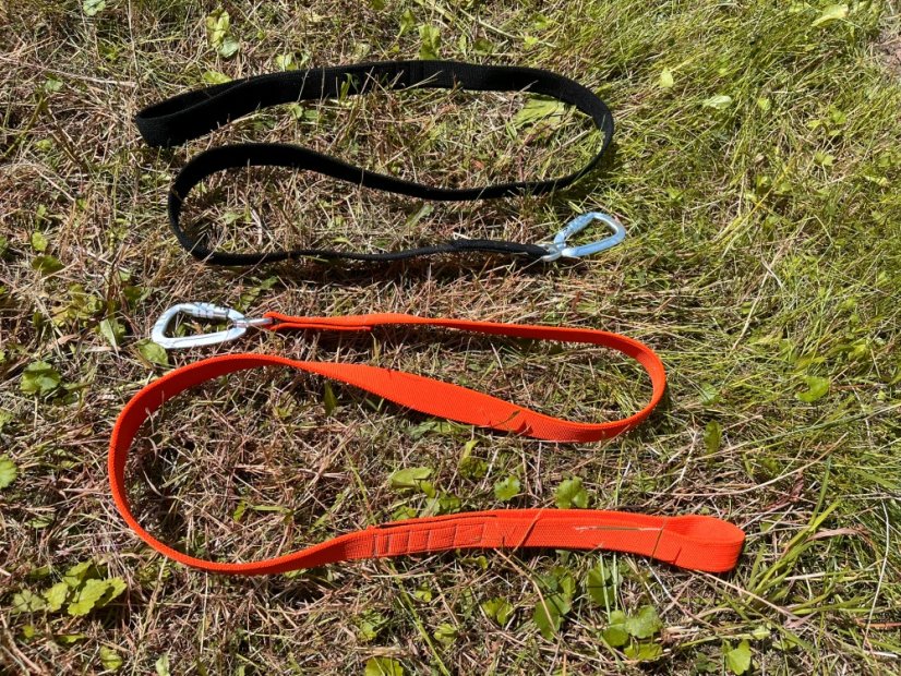 Vodítko s amortizérem na canicross Waradog Bungeeflex černá